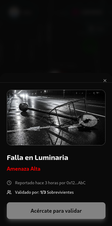 Detalle del impacto reportado